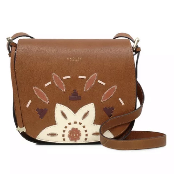 Radley London Leather Small Flapover Crossbody With Dust Bag